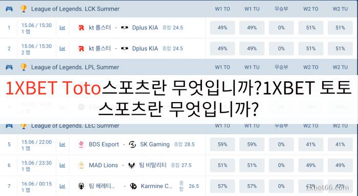 1XBET Toto 란 무엇입니까? 1XBET에서 토토 스포츠에 베팅하는 방법