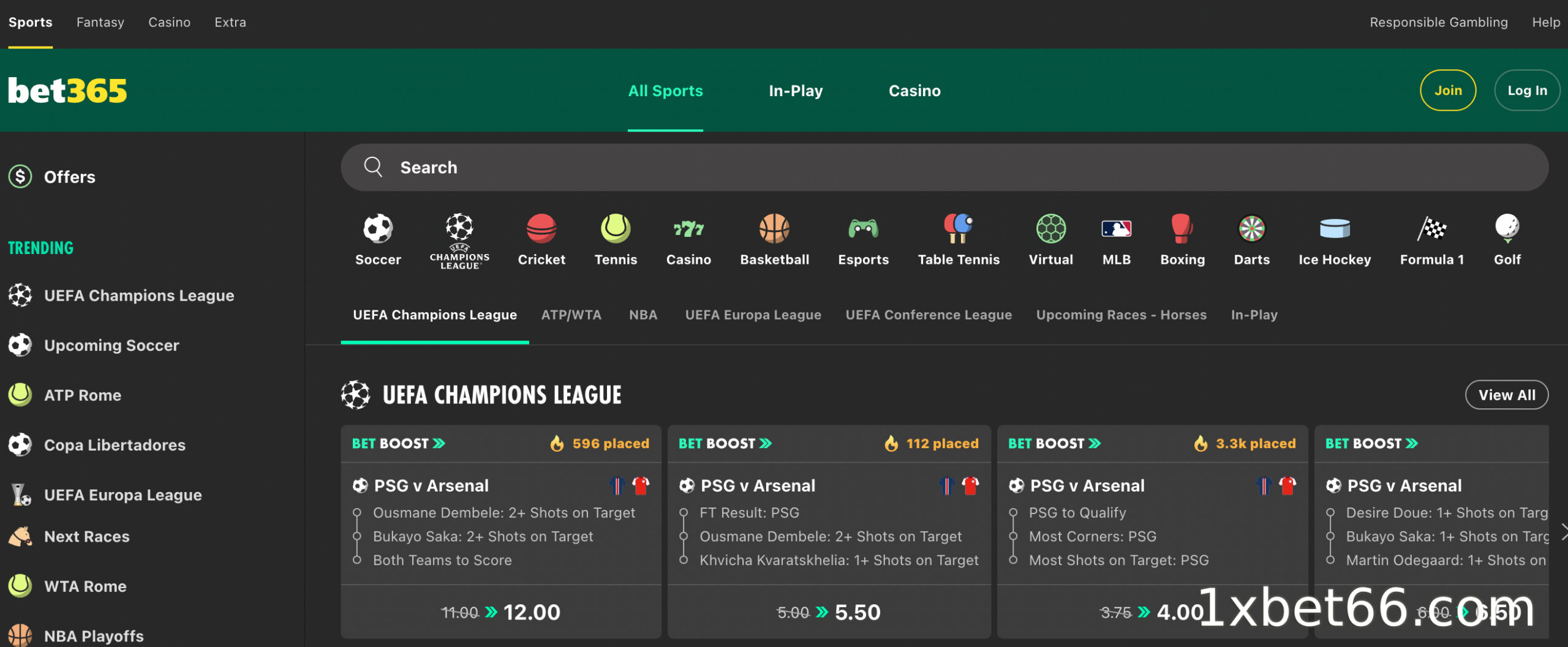 Bet365 – 강력한 인터페이스, 좋은 승률, 세계 최고의 평판