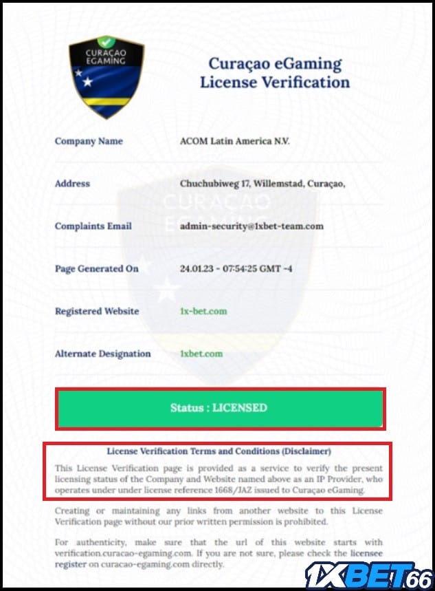 1xbet-license-curacao-egaming