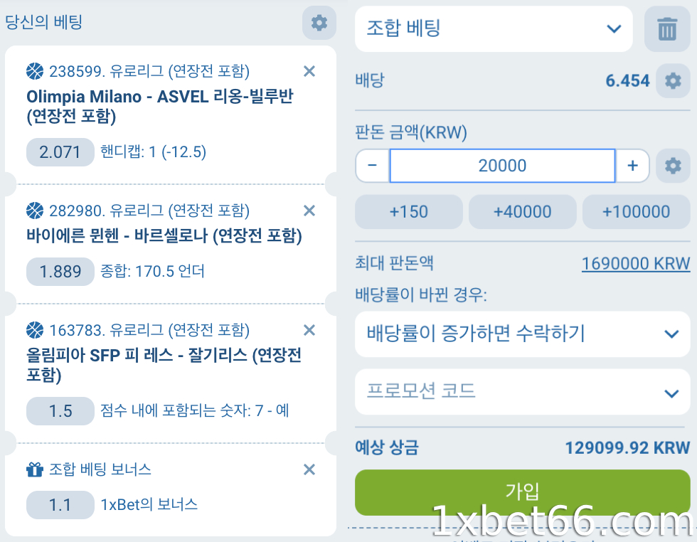 시스템에 베팅할 때 베팅 금액과 수익을 계산하는 방법