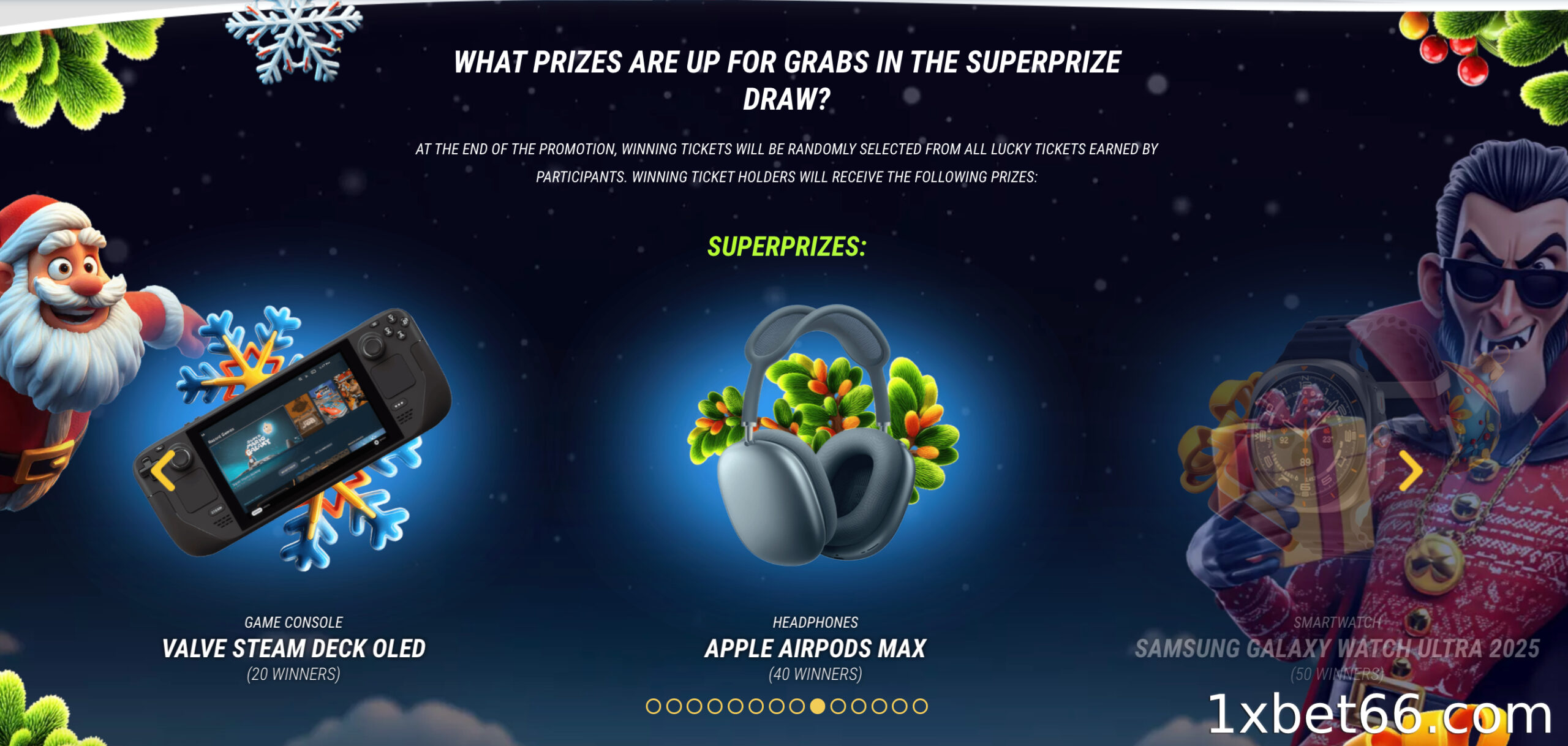 1XBET 신년 프로모션 혜택