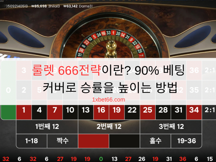룰렛 666전략이란? 90% 베팅 커버로 승률을 높이는 방법